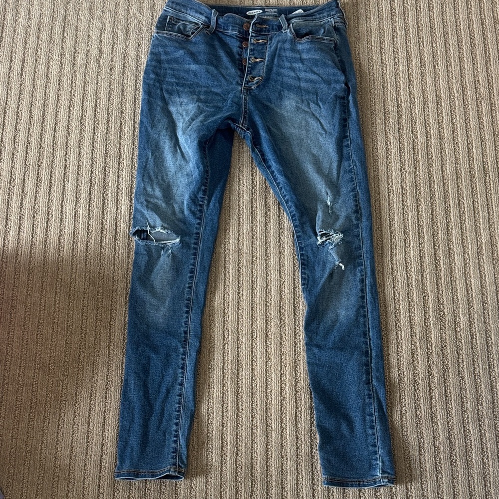 Stylish Old Navy High Rise Blue Women's Jeans About A Size Six